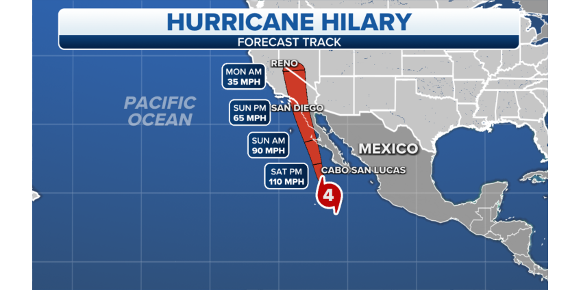 Ураган Хилари! Первый в истории тропический шторм в Сан-Диего и Лос-Анджелесе