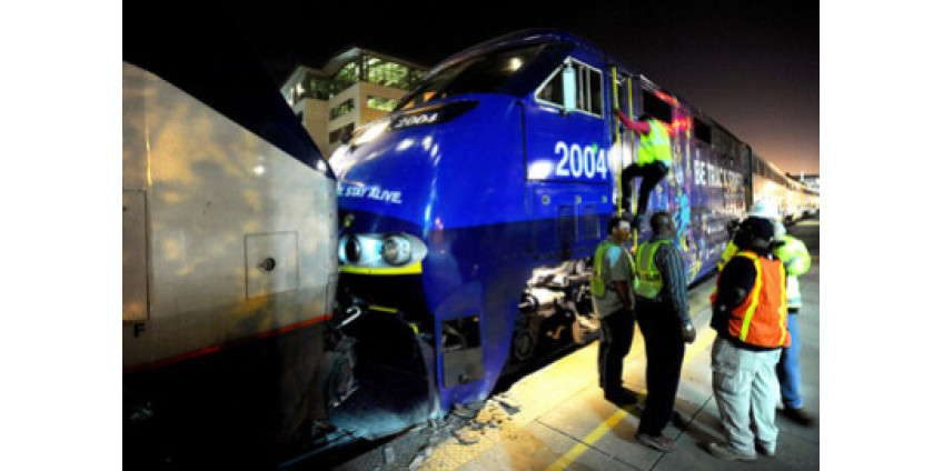 На Западе США произошло столкновение поездов