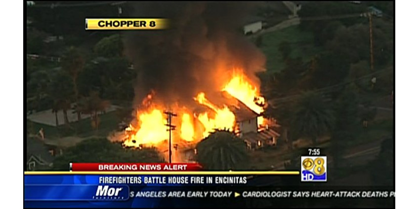 Битва с пожаром в Encinitas закончена