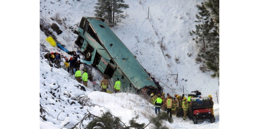 Туристический автобус, следовавший из Вегаса в Ванкувер, разбился
