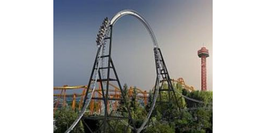 Зарегистрирована самая высокая мертвая петля на американских горках