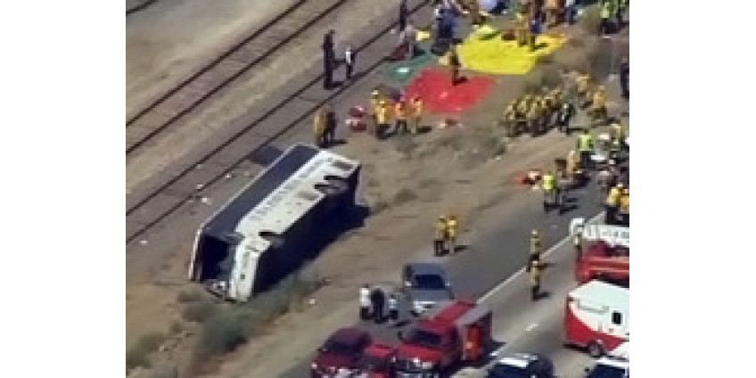 Крупное ДТП на трассе в Лос-Анджелесе