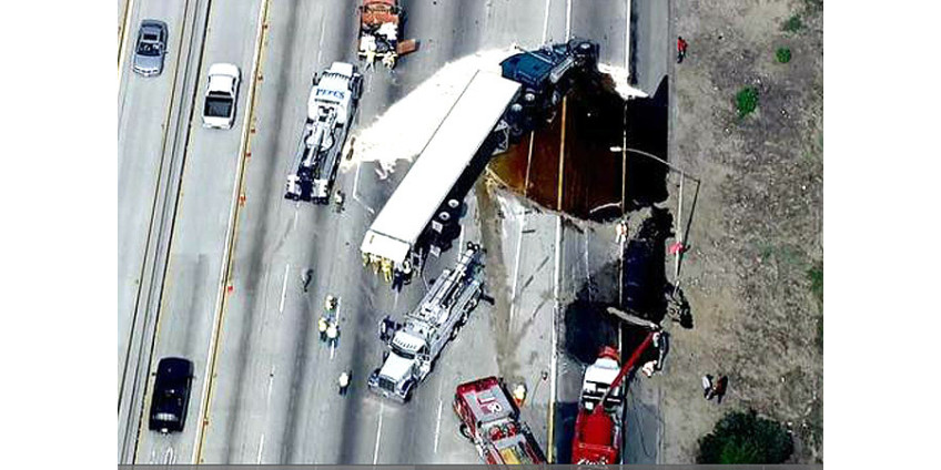 Из-за пролитого меда в Лос-Анджелесе образовалась огромная пробка