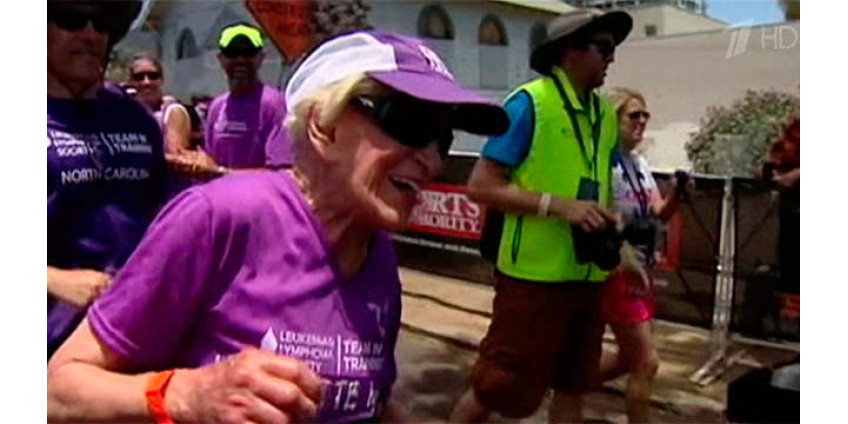 Пожилая американка показала класс на марафоне