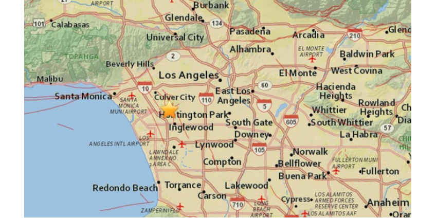 В Лос-Анджелесе вновь произошло землетрясение