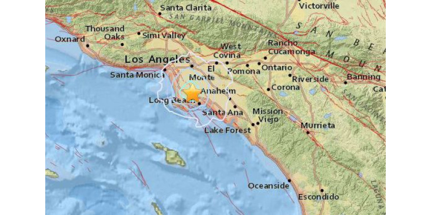 Лос-Анджелес побеспокоило землетрясение магнитудой 3,6 балла