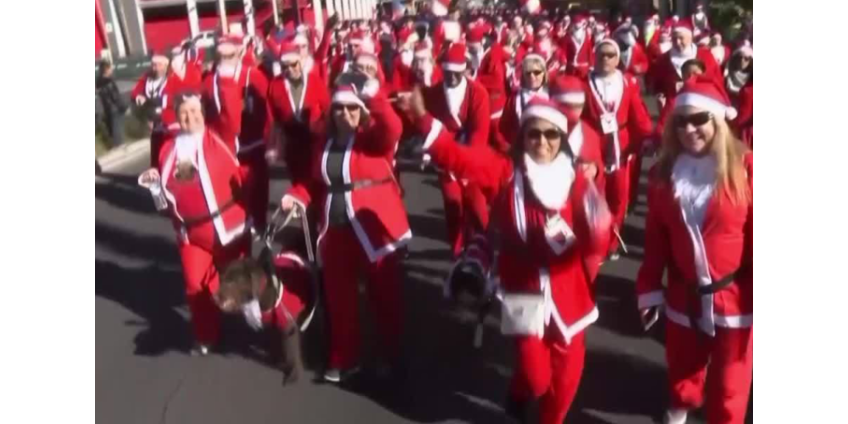 В Лас-Вегасе состоялся 12-й благотворительный забег Санта-Клаусов