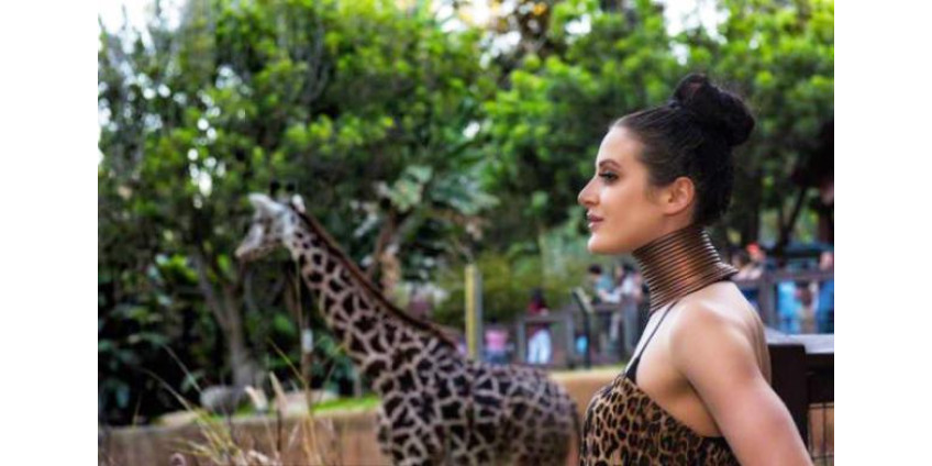 В Лос-Анджелесе появилась женщина-жираф
