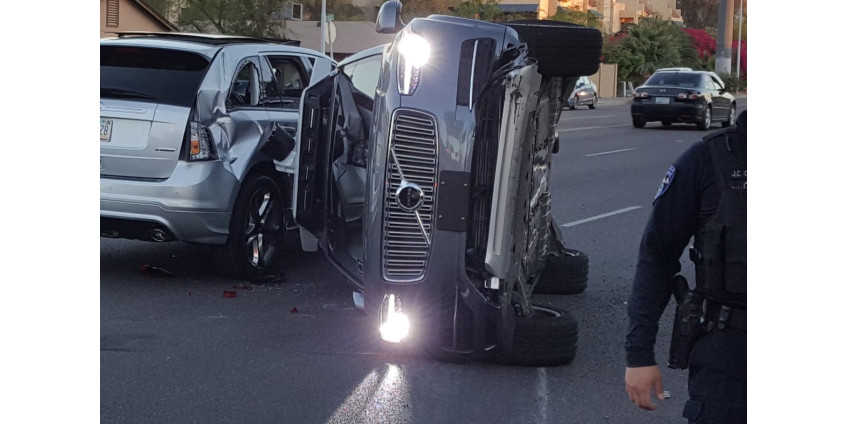 Беспилотник Uber стал участником ДТП в Аоризоне