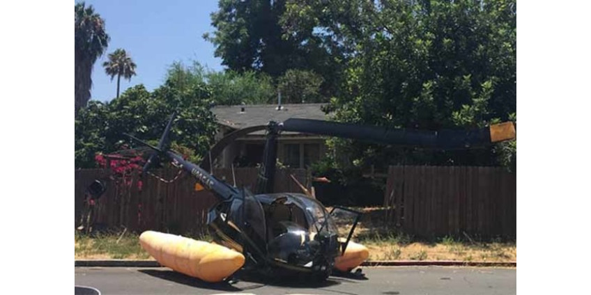 В Лос-Анджелесе рухнул вертолет, пострадали 4 человека