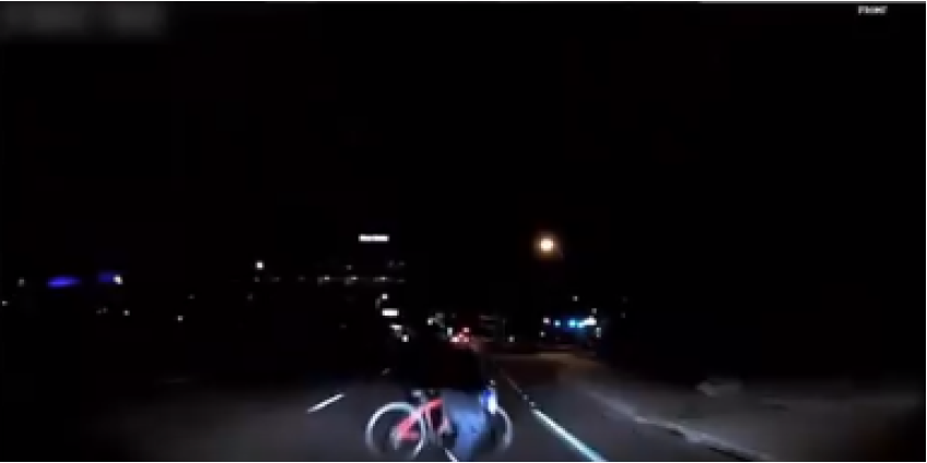 Полицией Аризоны были опубликованы кадры смертельного ДТП с участием беспилотника Uber
