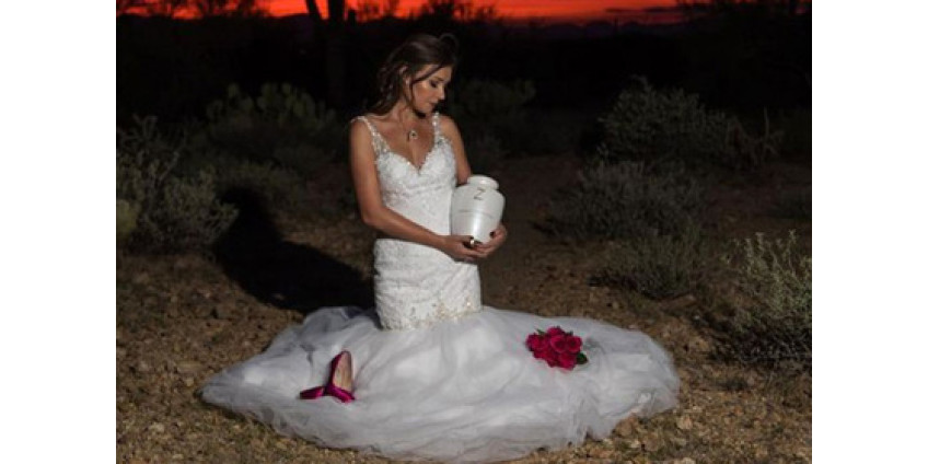 В Аризоне невеста сделала фотосессию с прахом любимого