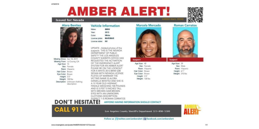 Полиция Калифорнии разыскивает пропавшую девочку-подростка