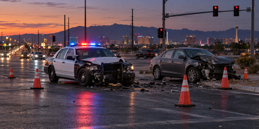 Полиция расследует стрельбу с участием патрульного возле Boulder Highway