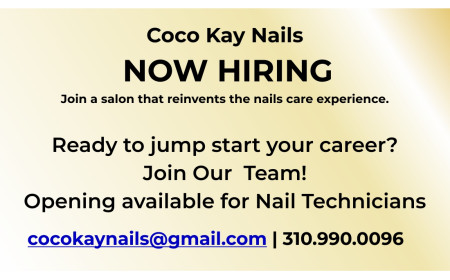 Opening available for Nail Technicians in Los Angeles