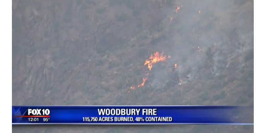 Огонь в Аризоне охватывает порядка 120 000 акров