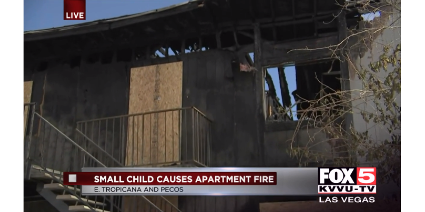 46 жителей Лас-Вегаса были эвакуированы после того, как ребенок устроил пожар в квартире