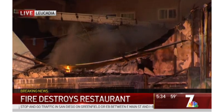 В округе Сан-Диего несколько часов тушили бушующий пожар