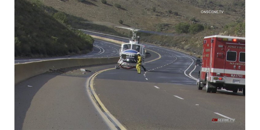 Раненых в результате ДТП в Сан-Диего спасли с помощью вертолета