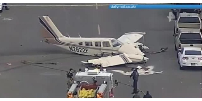 Пилот в Аризоне был вынужден сесть на территорию автопарка