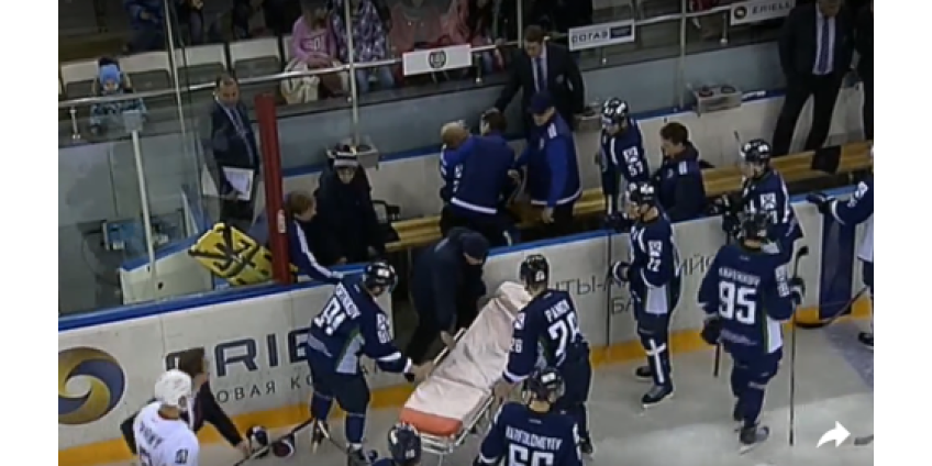 Хоккейный матч канадской лиги не доиграли из-за жуткой травмы голкипера