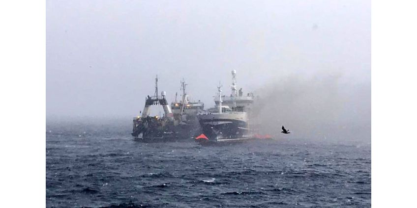 В Охотском море затонул траулер "Энигма Астралис", горевший четверо суток