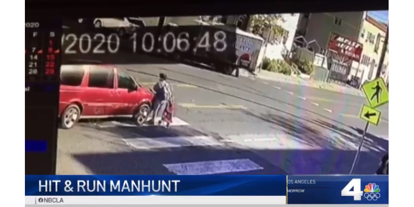 Полиция разыскивает водителя минивэна, который сбил женщину в Голливуде