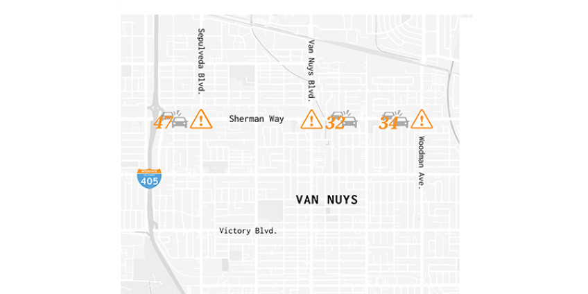 Специалисты назвали самый опасный перекресток в Лос-Анджелесе