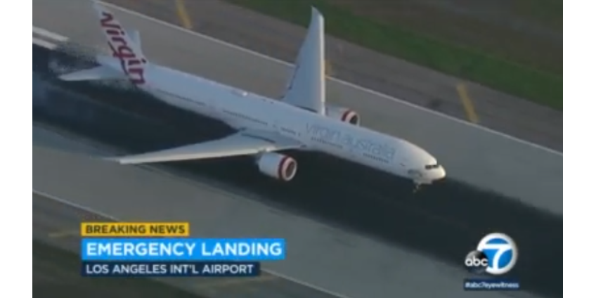 В аэропорту Лос-Анджелеса экстренно приземлился вертолет из-за проблем с гидравликой