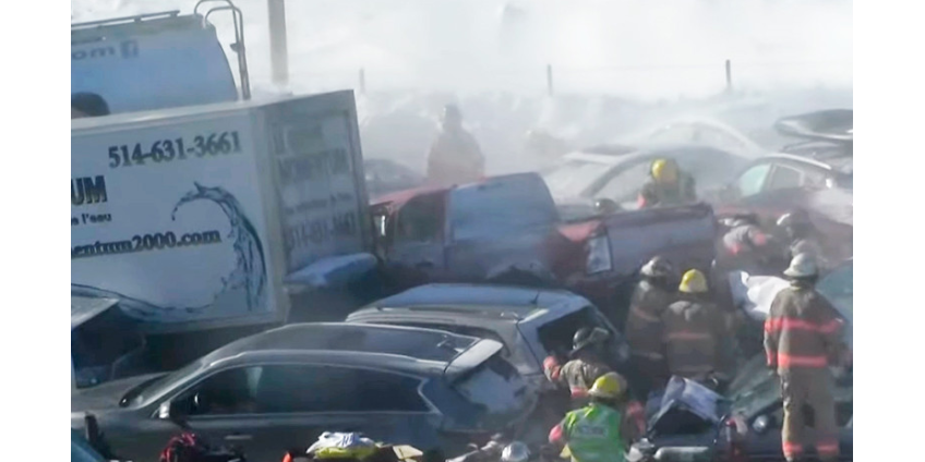 В ДТП под Монреалем столкнулись 200 машин: есть жертвы, десятки раненых