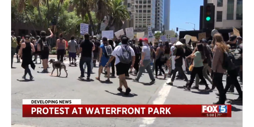 В Сан-Диего прошли мирные марши против расизма