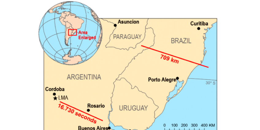 Подтверждены две рекордные "мегавспышки" молний в Бразилии и Аргентине
