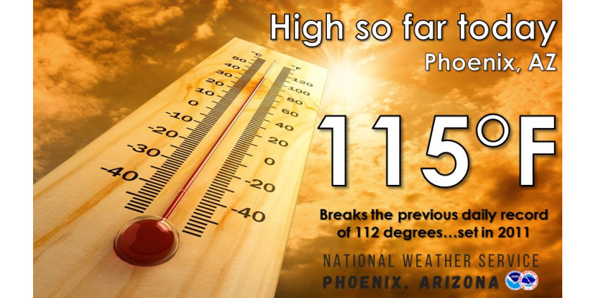 Жара в Финиксе продолжает бить рекорды