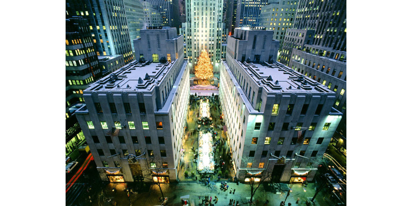 В Рокфеллер-центр Нью-Йорка уже привезли рождественскую елку