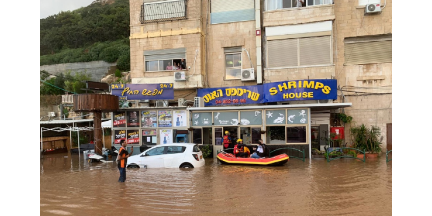 В центральной части Израиля из-за сильных дождей начались наводнения