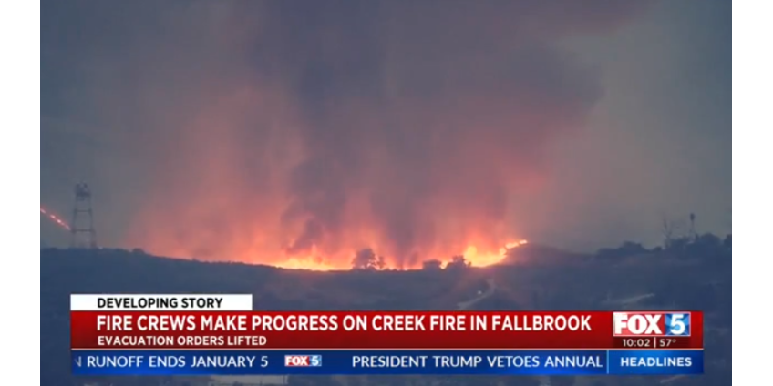 Creek Fire: эвакуация отменена, пожар локализован на 35%