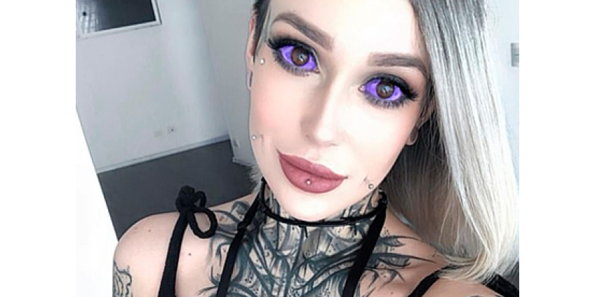 О модели из Сан-Диего с фиолетовыми глазами рассказали в Daily Mail 
