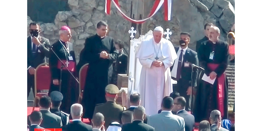 Папа римский помолился в почти полностью разрушенном иракском Мосуле