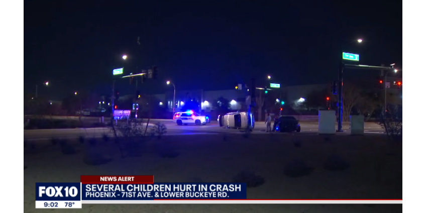 Семеро детей пострадали в аварии в Финиксе, трое находятся в критическом состоянии