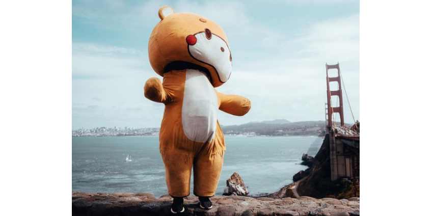 Пешком из Лос-Анджелеса в Сан-Франциско в образе медведя ради благотворительности