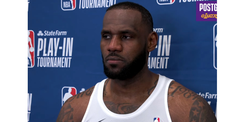 Леброн Джеймс вывел "Лейкерс" в плей-офф НБА отчаянным броском в среднее кольцо