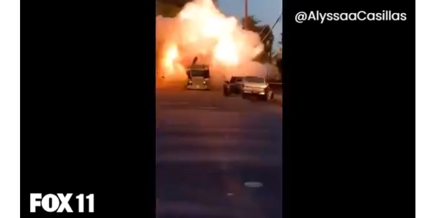 В Лос-Анджелесе результате взрыва грузовика с пиротехникой пострадали 17 человек