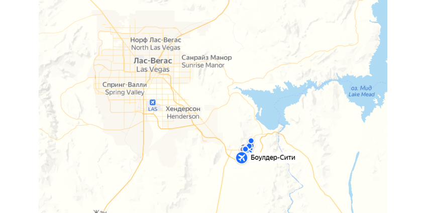К югу от Боулдер-Сити разбился одномоторный самолет