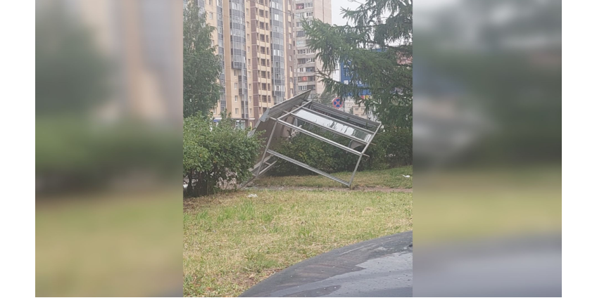 В Петербурге на женщину рухнула остановка В Петербурге на женщину рухнула остановка