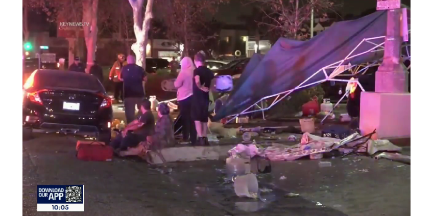 В результате аварии в Помоне погиб один человек, ещё 12 пострадали