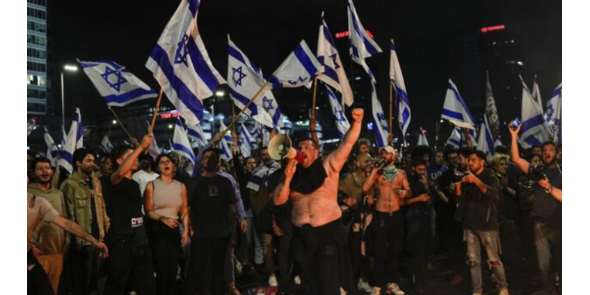 В Тель-Авиве прошел многотысячный протест против судебной реформы