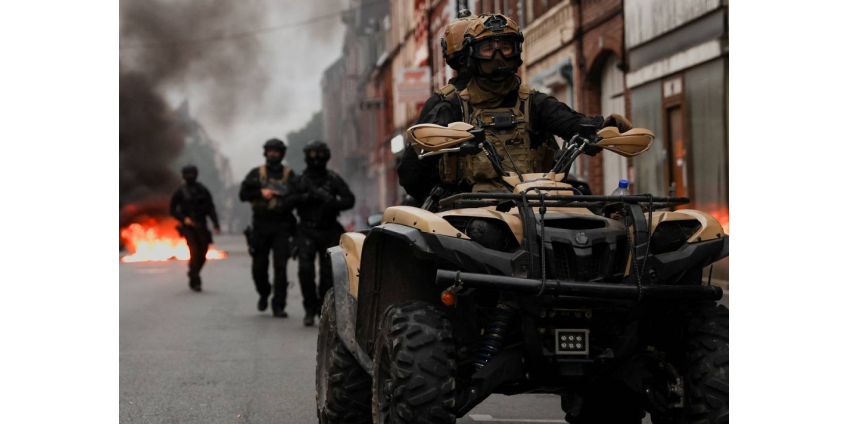 В ходе беспорядков во Франции неизвестный расстрелял группу полицейских