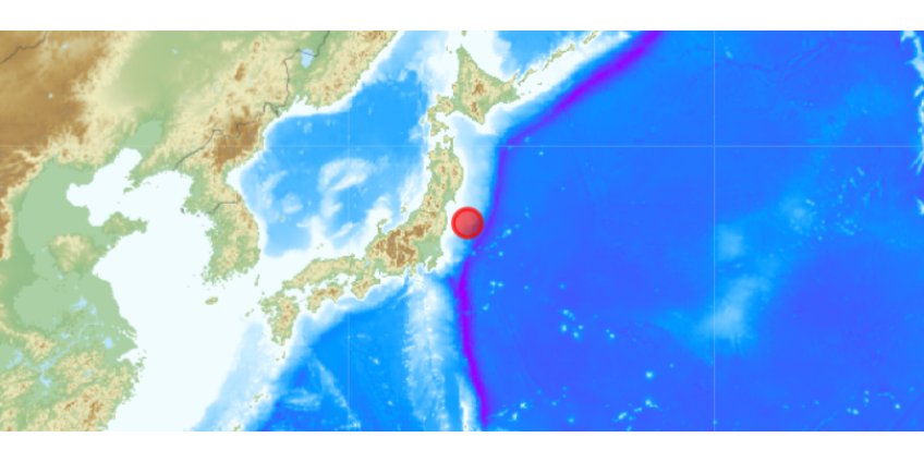 У берегов Японии произошло землетрясение