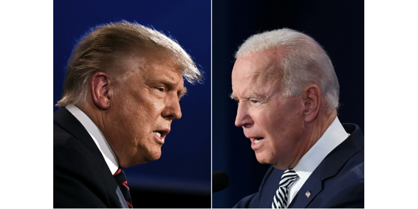 В США сравнялось число сторонников Байдена и Трампа на выборах