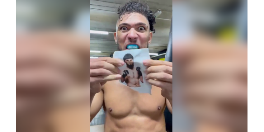 Бразильский боец съел фотографию Анкалаева перед поединком